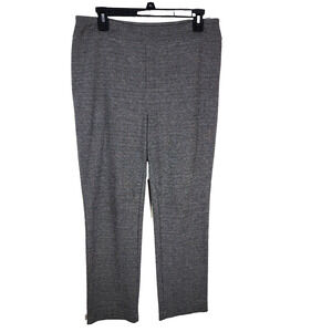 Chico's Pants Womens Size 1 Medium 8 Zodiac Jacquard Pull On Black White Career